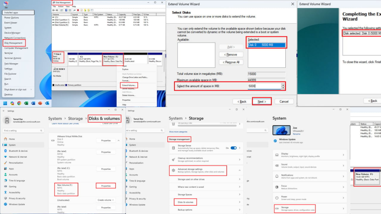 Extend a Basic Volume Windows 11