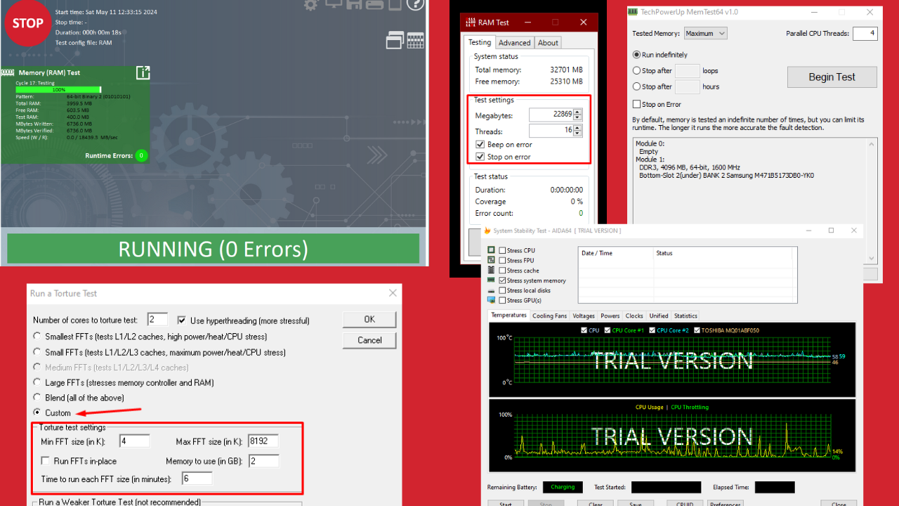 RAM Stress Test Software