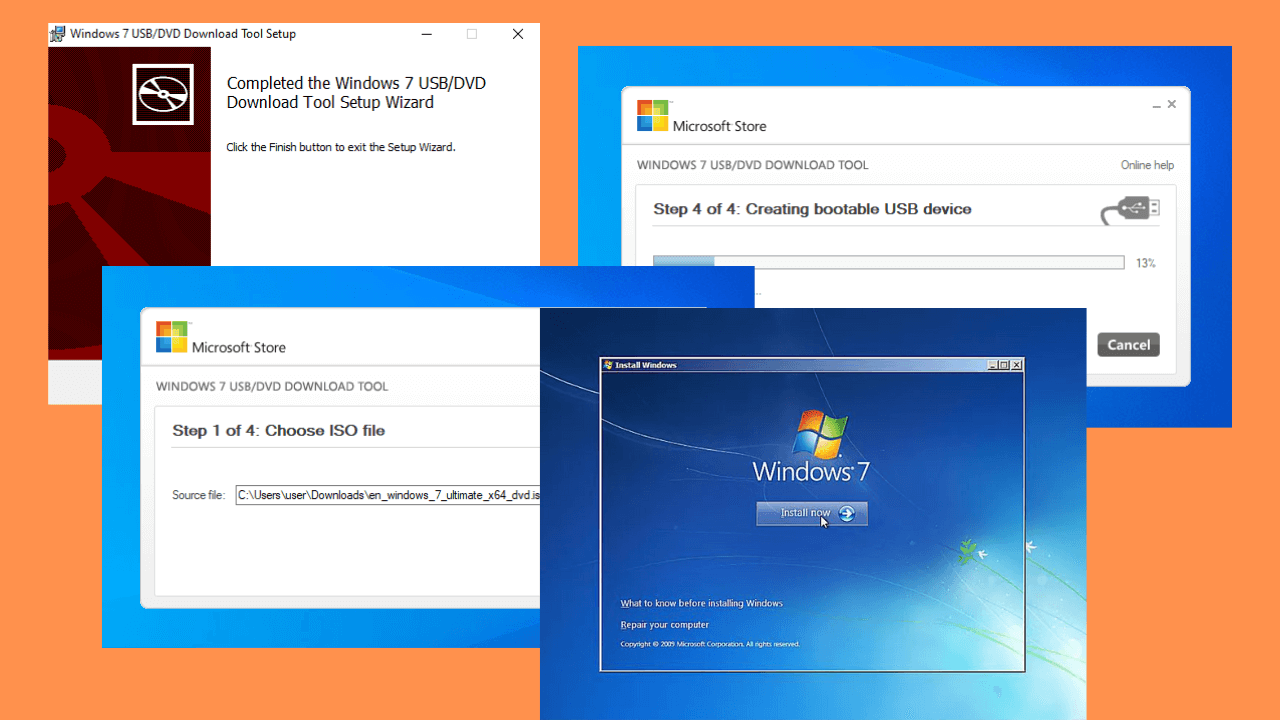 Windows 7 USB/DVD Download Tool