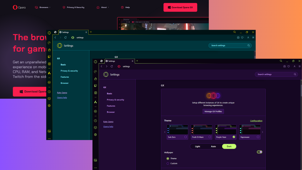 Download Opera Gaming Themes